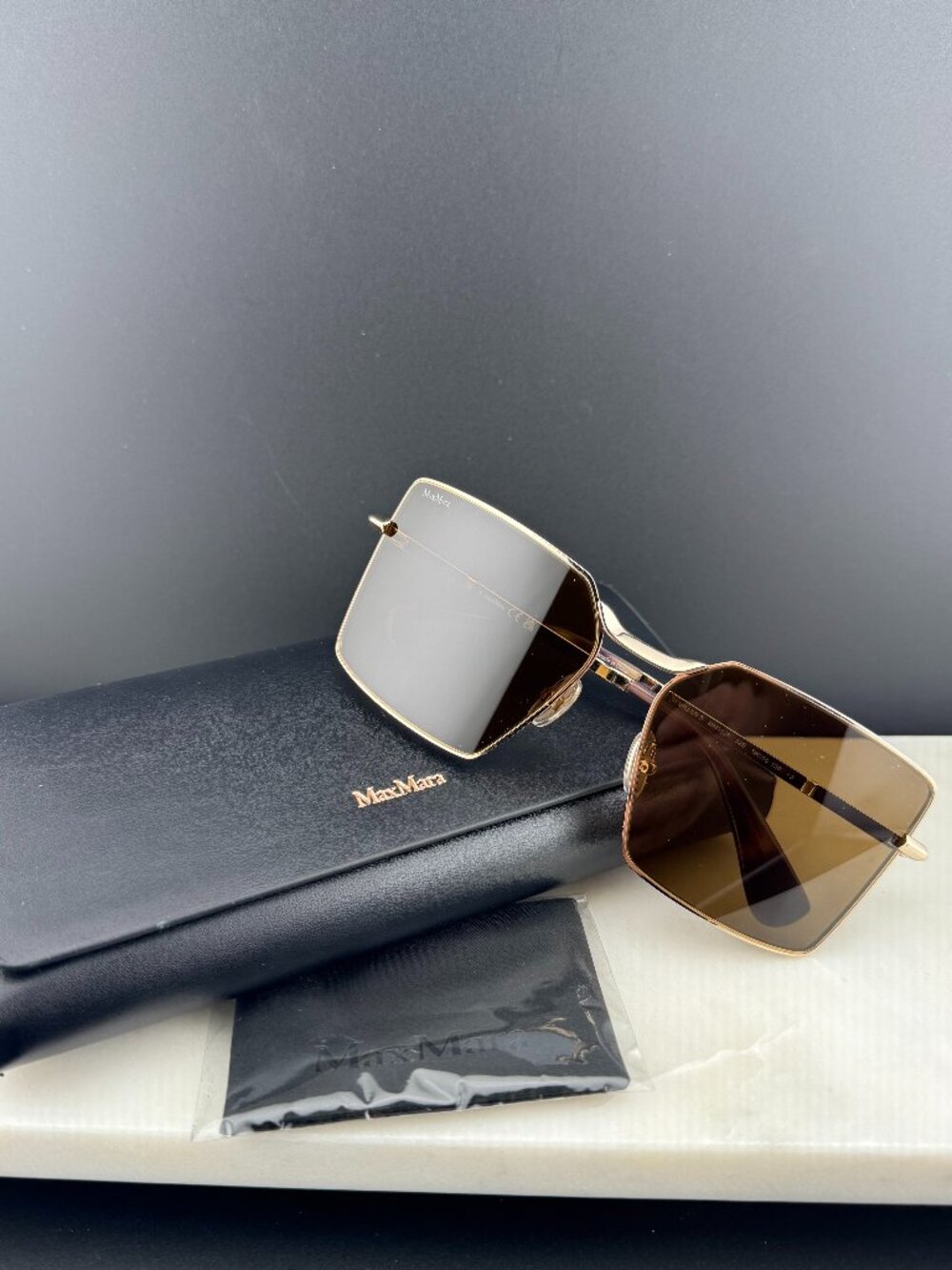 Max Mara MM0135 Miller-3 32E Oversized Square Geometric Sunglasses